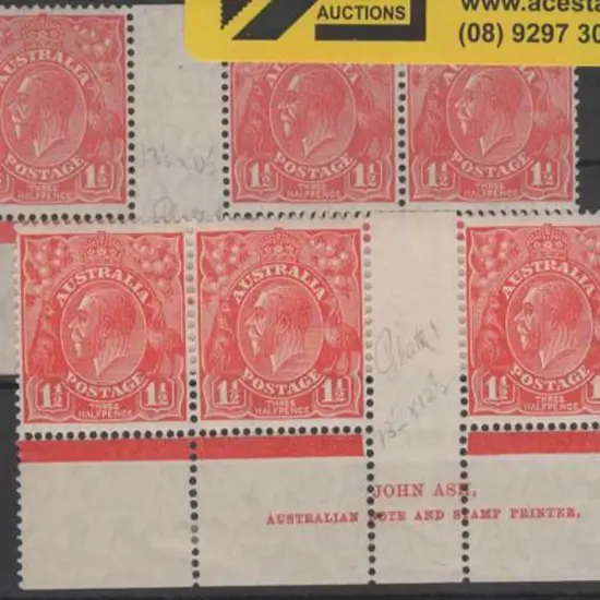 1926-30 SM wmk Perf 13½x12½ 1½d scarlet Mullett ...