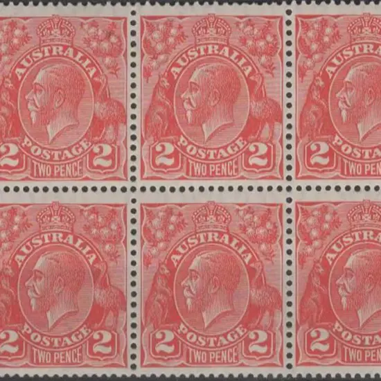 1926-30 SM wmk Perf 13½x12½ 2d scarlet booklet ...