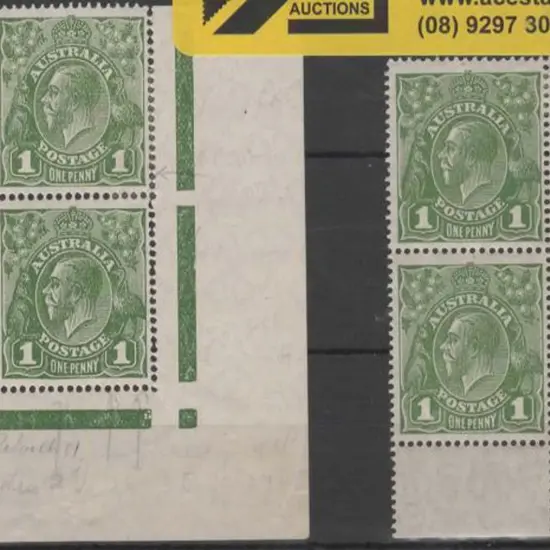 1926-30 SM wmk Perf. 14 1d green with inverted wmk ...