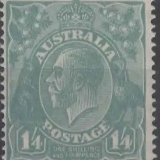 1926-30 SM wmk Perf. 14 1/4d pale greenish blue. ...