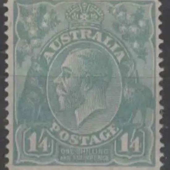 1926-30 SM wmk Perf. 14 1/4d pale greenish blue. ...