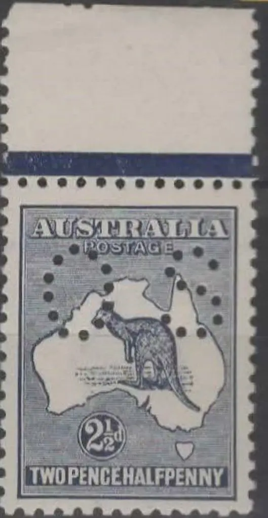 1915/28 2½d deep blue kangaroo, 3rd wmk. Top ... Image 1++