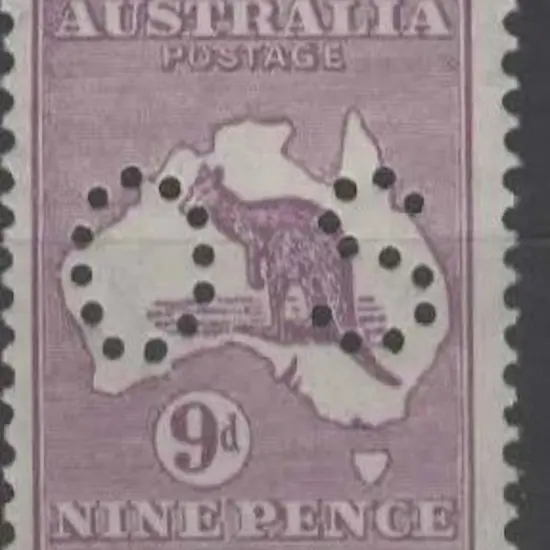 1915/28 9d violet kangaroo, 3rd wmk, Die II ...
