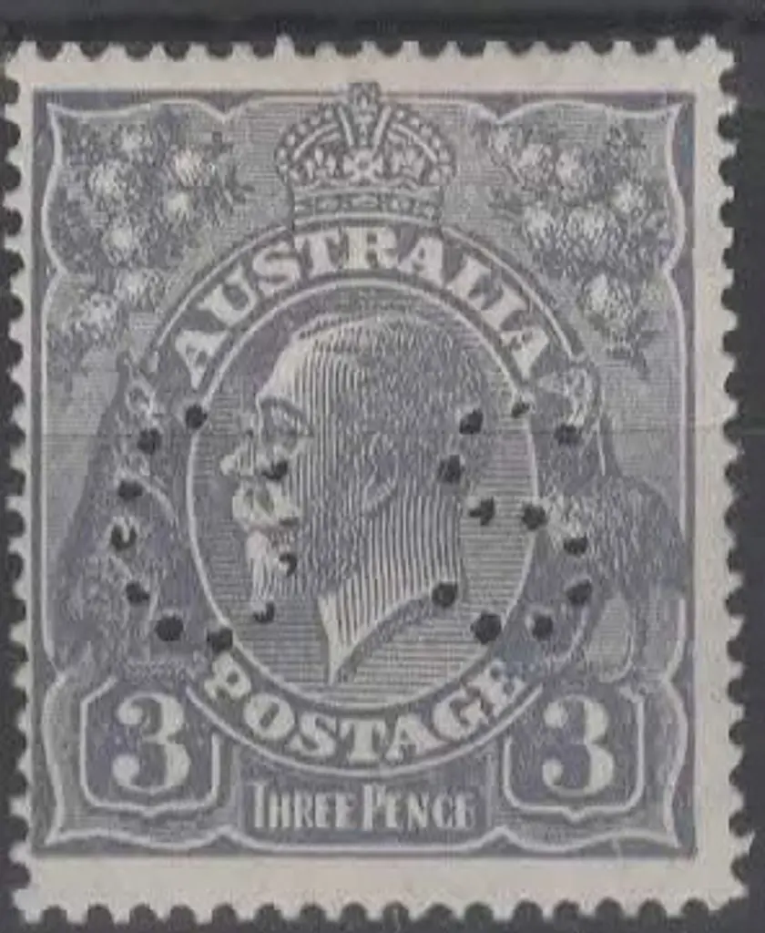 1926/30 3d dull ultramarine KGV, Die I perf. 14, ... Image 1++