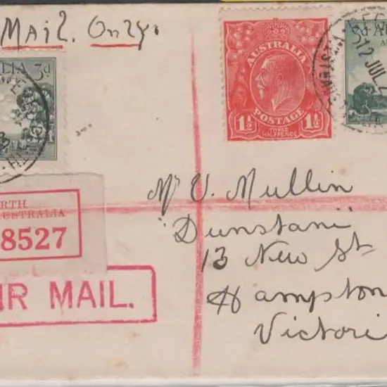 1929 (12th July) Perth to Hampton, Victoria ...