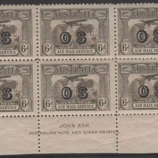 1931 6d Kingsford Smith Air Mail Service Ash ...