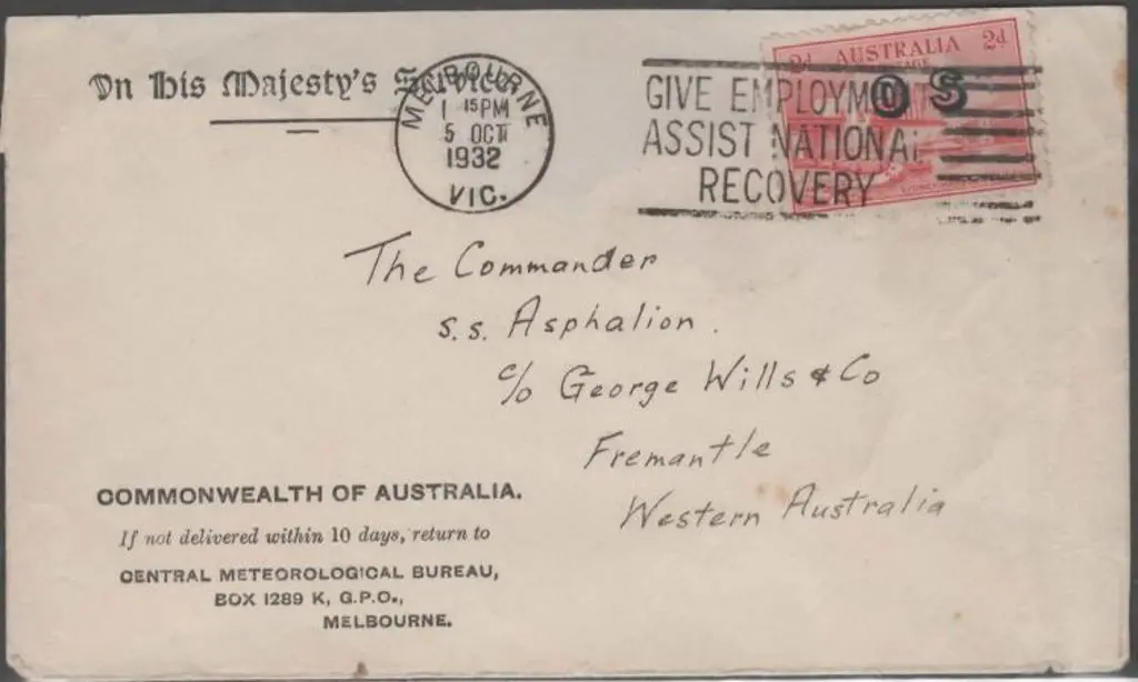 1932 (5th Oct) 2d Sydney Harbour Bridge ovptd "OS" ... Image 1++