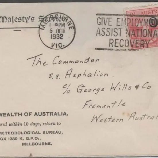 1932 (5th Oct) 2d Sydney Harbour Bridge ovptd "OS" ...