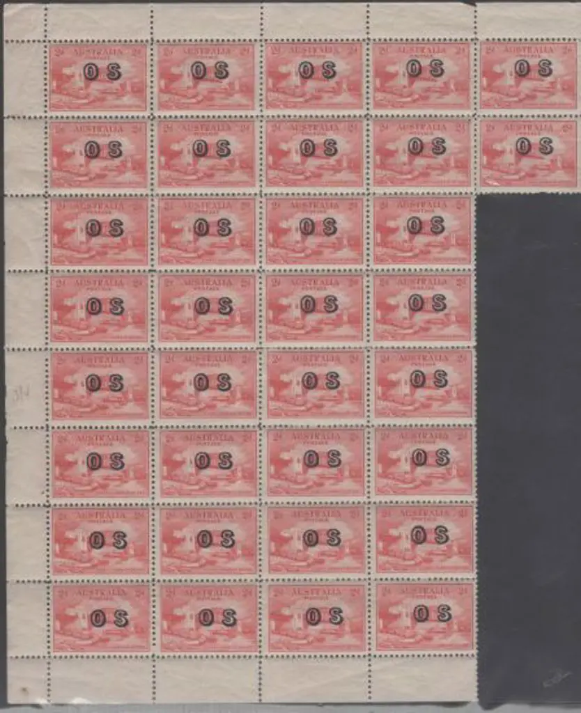 1932 2d & 3d Sydney Harbour Bridge ovptd "OS". ... Image 1++