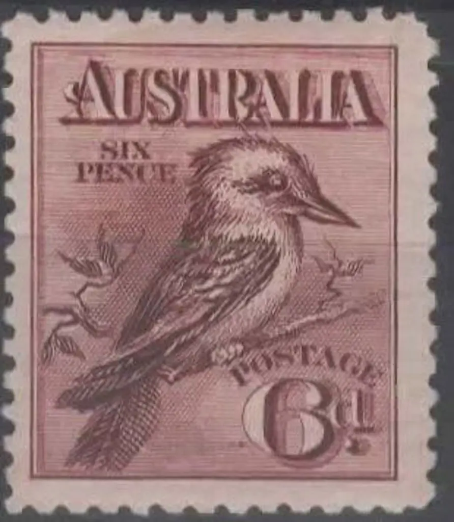 1913 6d kookaburra. MLH with good centering. SG 19 ... Image 1++