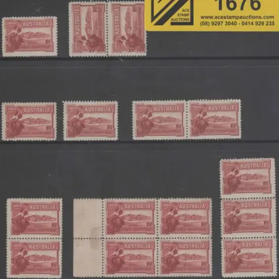 1927 1½d Parliament selection of MUH/MLH noting ...