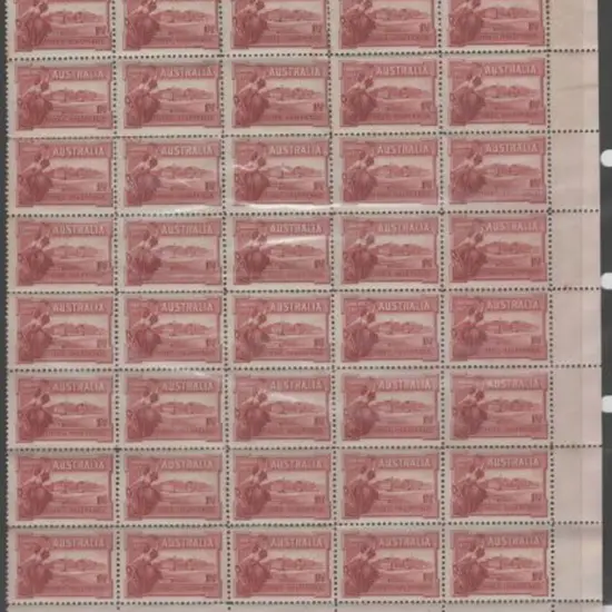 1927 1½d Parliament block of 40 with selvedge on 3 ...