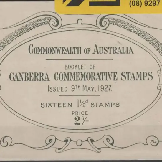 1927 2/- Parliament booklet. Usual odd gum crease. ...