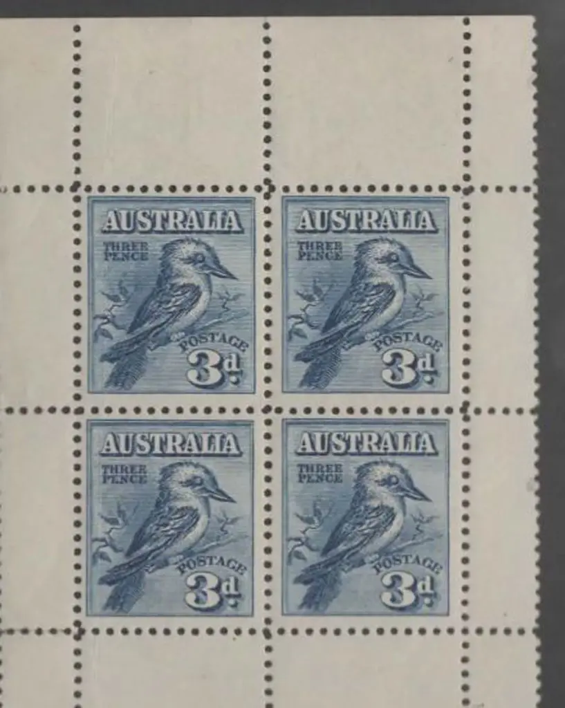 1928 Kookaburra Miniature Sheet. MUH but toned gum ... Image 1++
