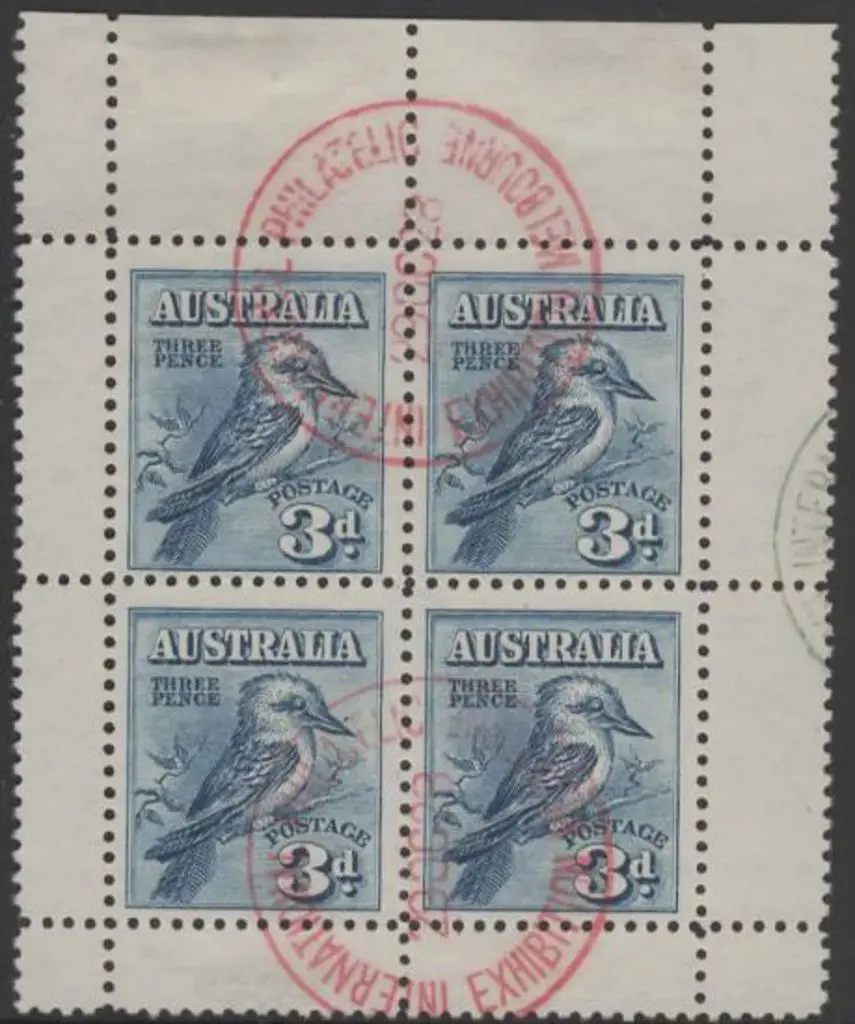 1928 Kookaburra Miniature Sheet. Fine used by red ... Image 1++