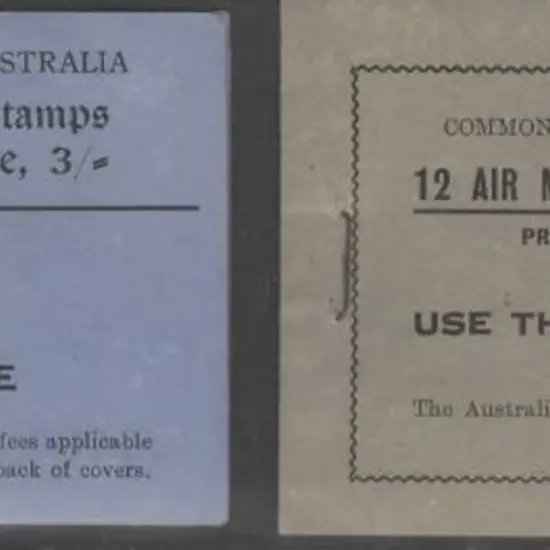 1930 & 1935 3/- Airmail booklets Type A ("Air Mail ...