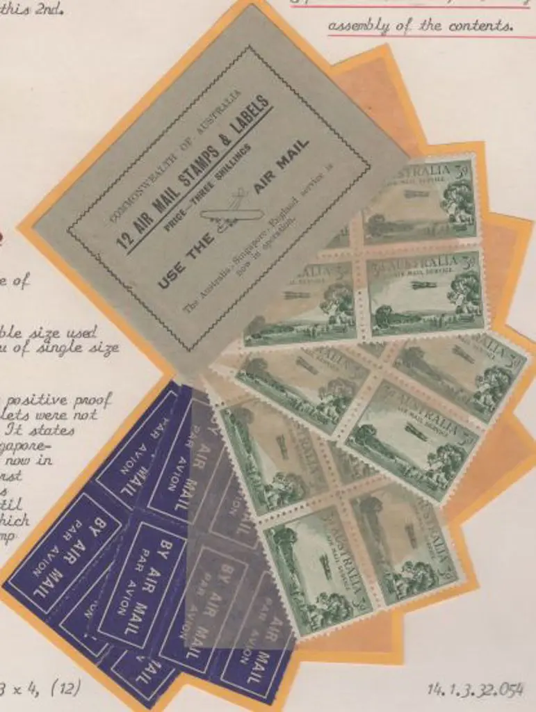1929 3/- Airmail booklet exploded on page for ... Image 1++
