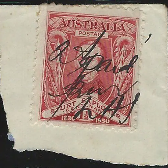 1930 1½d Lord Howe Island provisional with ...