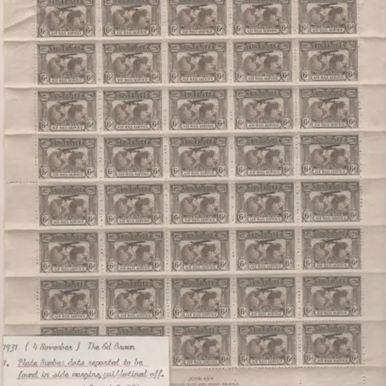 1931 6d brown Kingsford Smith Airmail in full ...