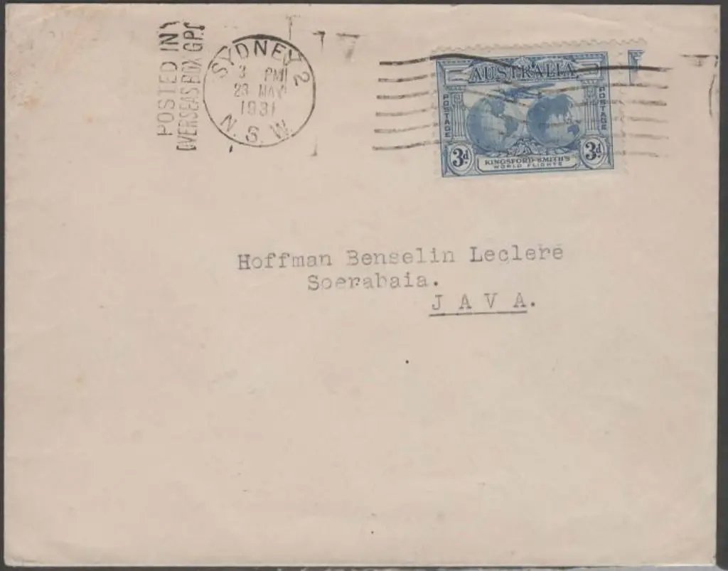 1931 (23rd May) cover franked with 3d ... Image 1++