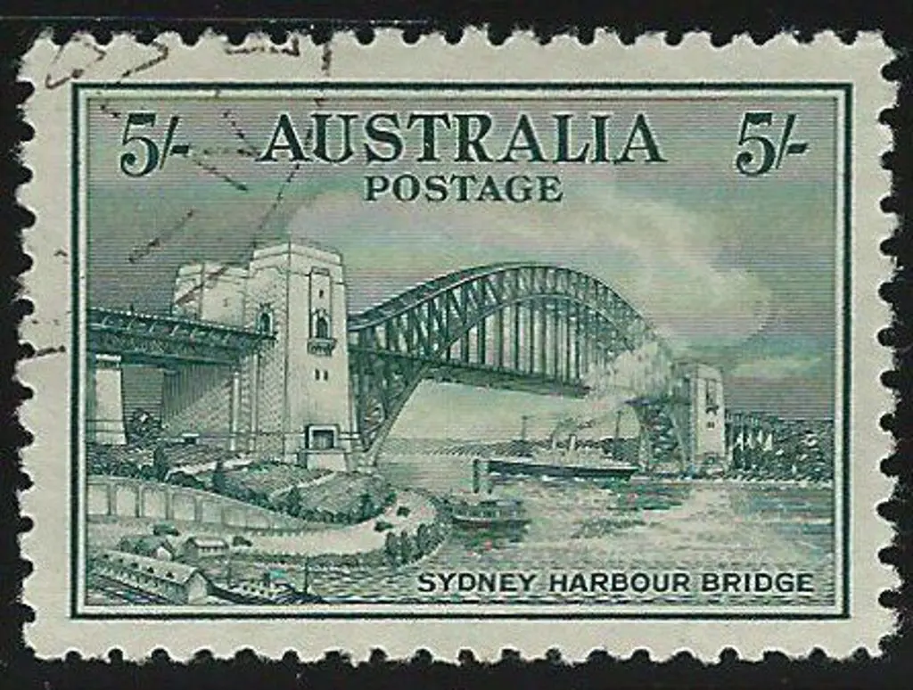 1932 5/- Sydney Harbour Bridge neatly CTO, no gum. ... Image 1++