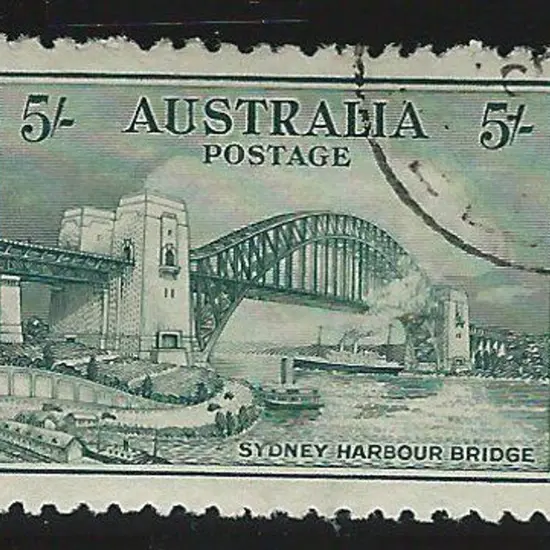 1932 5/- Sydney Harbour Bridge. CTO without gum & ...
