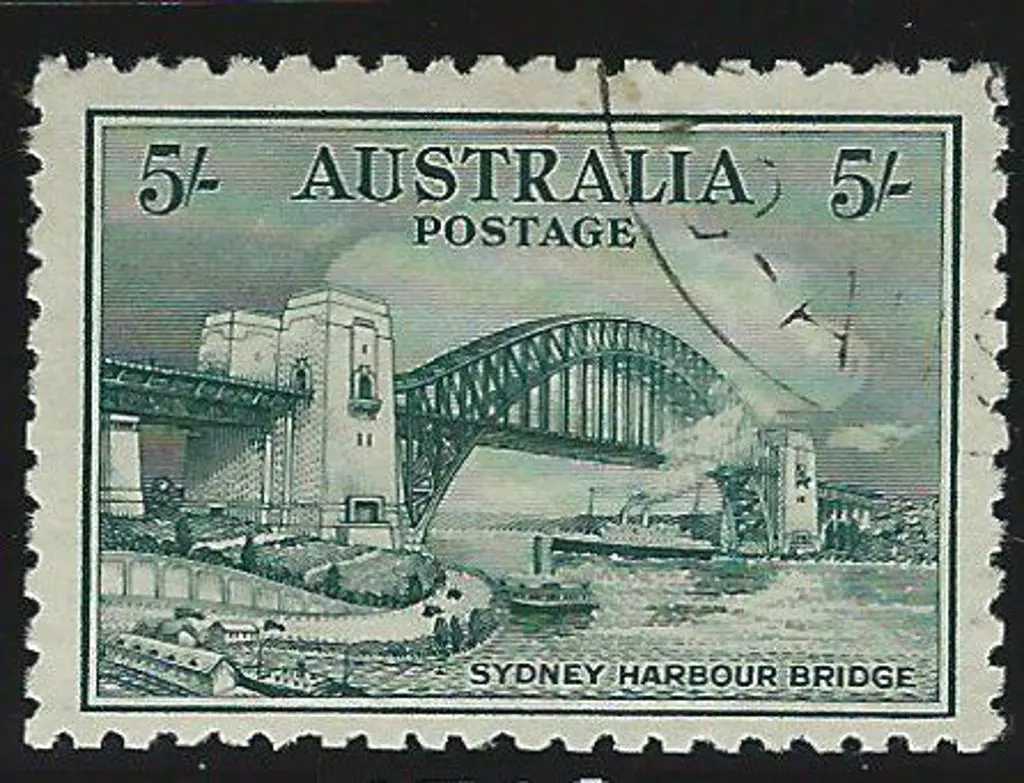 1932 5/- Sydney Harbour Bridge neatly CTO, no gum. ... Image 1++