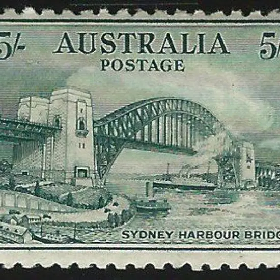 1932 5/- Sydney Harbour Bridge. MLH but a couple ...
