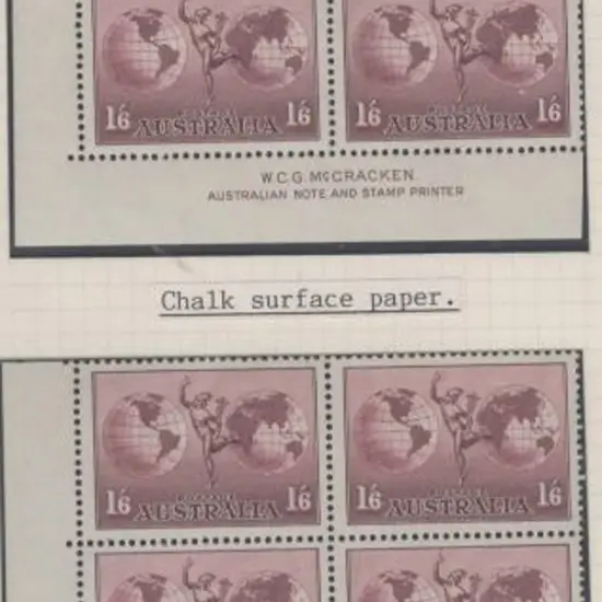 1934/49 1/6d Hermes on chalky paper x 2 & ordinary ...