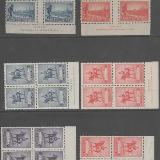 1935 2/- Silver Jubilee in plate 1 block MUH & 2d ...