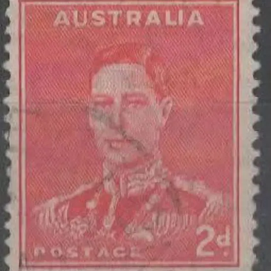 1937/38 2d scarlet KGVI with "medallion flaw". ...