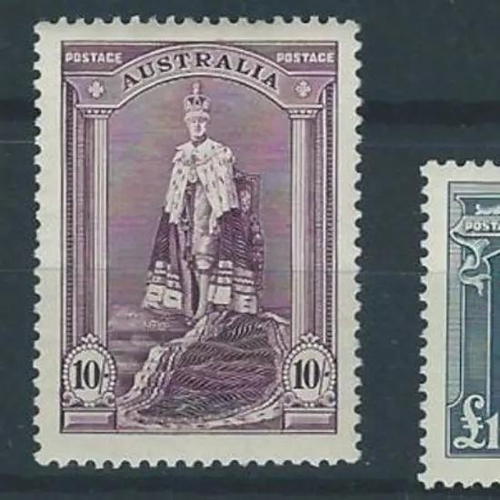 1937/48 Robes set of 3 on thick paper. Fresh MVLH ...
