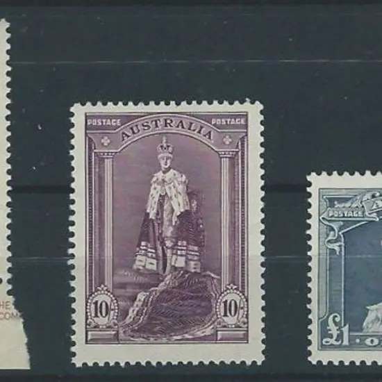 1937/48 Robes set of 3 on thick paper. Fresh MUH. ...