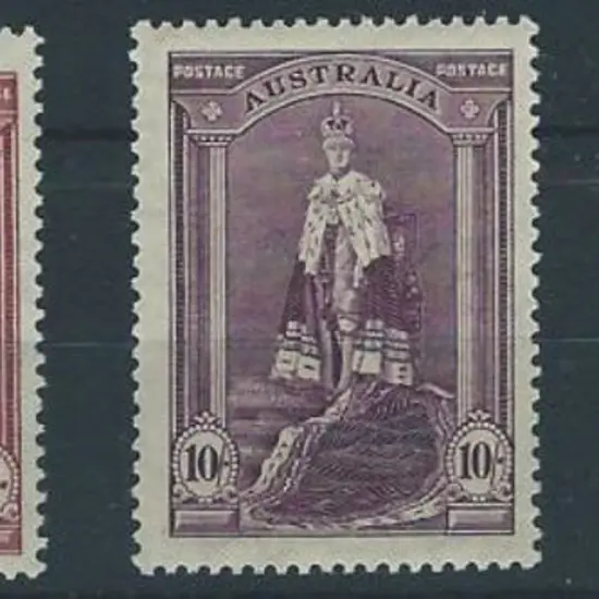 1937/48 Robes set of 3 on thin paper with 5/- ...