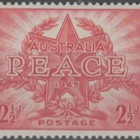 1946 2½d Peace on no watermark paper. ACSC notes ...