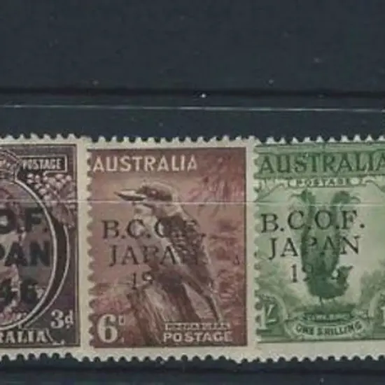 1946 BCOF set of 7 to 5/- Robes on thick paper ...