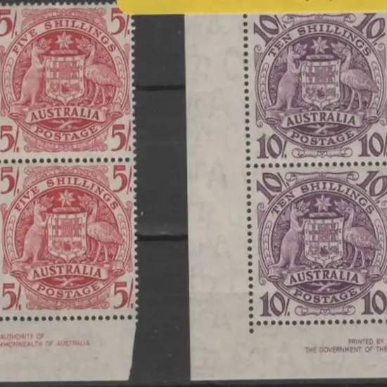 1949/50 5/- & 10/- Arms in Authority imprint ...