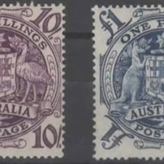 1949/50 Arms set of 4 to £2 all MUH. 10/- centered ...
