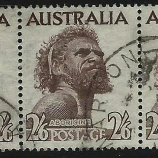 1952/65 2/6d aboriginal with wmk sideways inverted ...