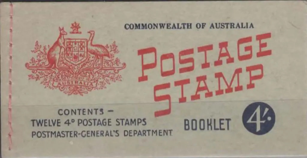 1957/59 4/- booklet with 4d claret QEII. Wax ... Image 1++