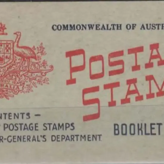 1957/59 4/- booklet with 4d claret QEII. Wax ...