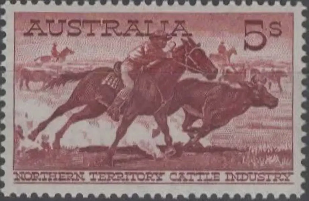 1961/64 5/- cattle on white paper MUH. Well ... Image 1++