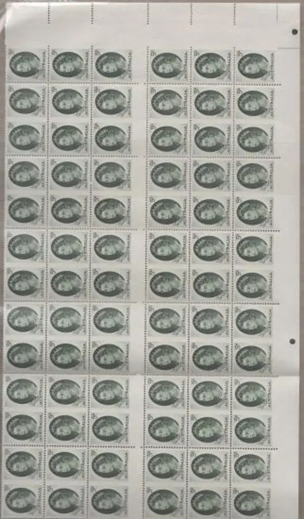 1963/65 5d green QEII booklet block of 96 from the ... Image 1++