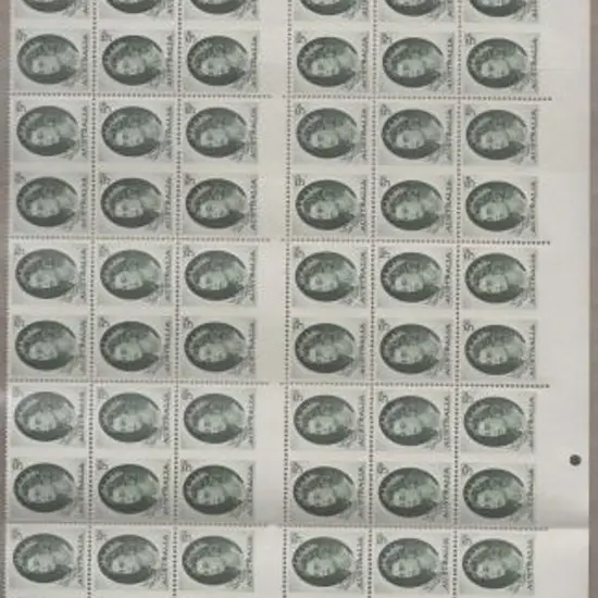 1963/65 5d green QEII booklet block of 96 from the ...