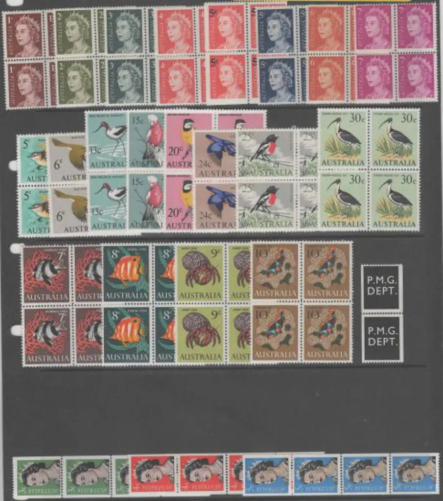 1966 1c to 30c Bird defins sets plus coil strips ... Image 1++