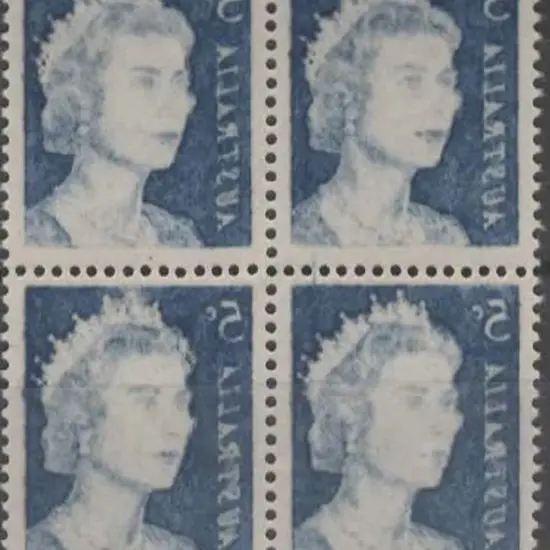 1967 5c blue QEII block of 4 with superb strong ...