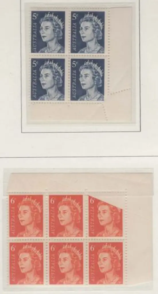1967 5¢ blue QEII in lower right corner block with ... Image 1++