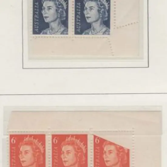 1967 5¢ blue QEII in lower right corner block with ...