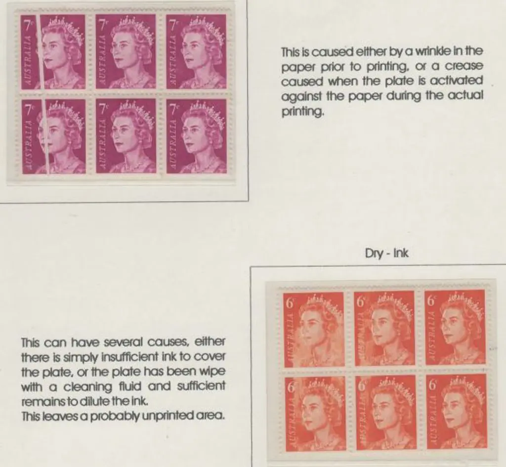 1970 6¢ orange QEII block of 6 with "dry ink" ... Image 1++