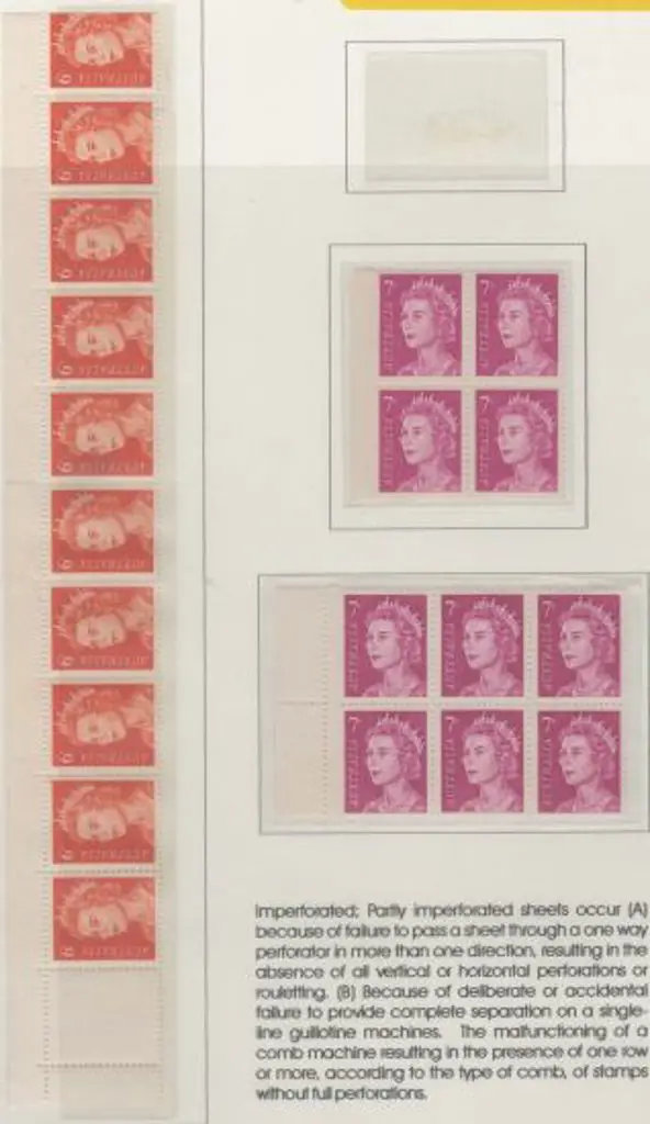 1970 6¢ orange QEII top selvedge strip of 10 with ... Image 1++